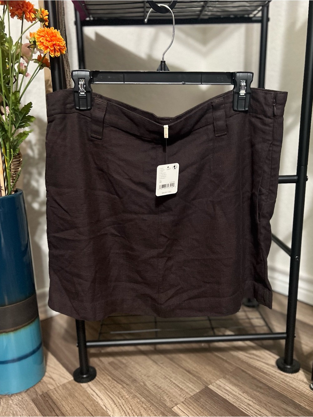 NWT Free People Women’s Chocolate Brown Mini Skirt - Women’s Size 10
